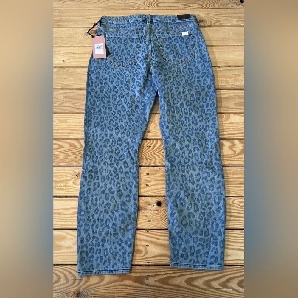 Jen 7 By 7 For all Mankind NWT Women’s Ankle Skinny Sunrise Leopard Jean sz 8 🔥